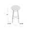 Overstreet Round Solid Wood Top Metal Base Dining Table-62406350