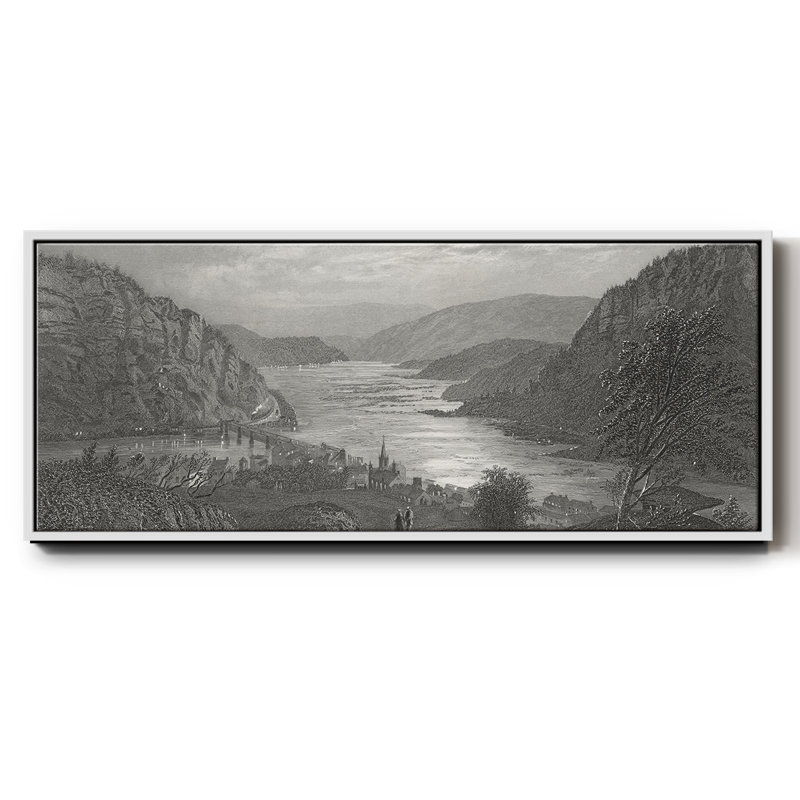 Harper's Ferry par Moonlight - toile encadrée, H 20 po x l 50 po