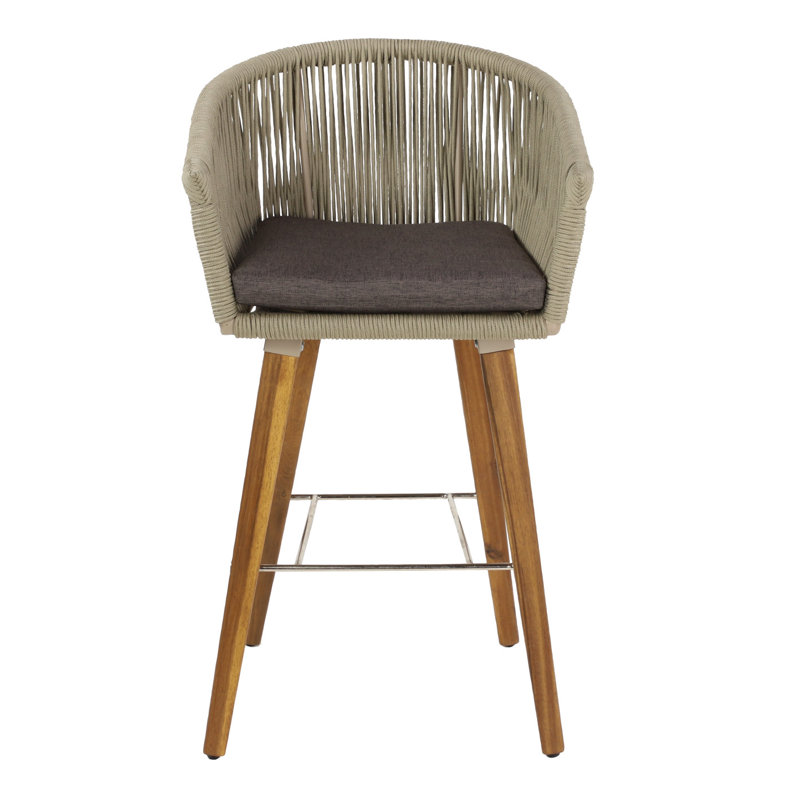 Tabouret de bar d'extérieur avec coussin Capps