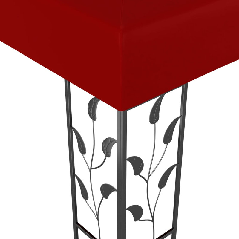 Hovig 3m x 3m Steel Patio Gazebo, Wine Red