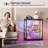 31"W 3-Tier Glass Display Cabinet with RGB Lights & Human Body Sensor-1429193360