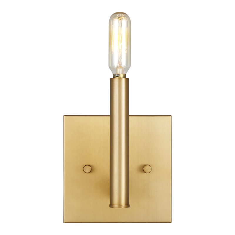 Lovett Dimmable Bath Sconce, No, Satin Brass