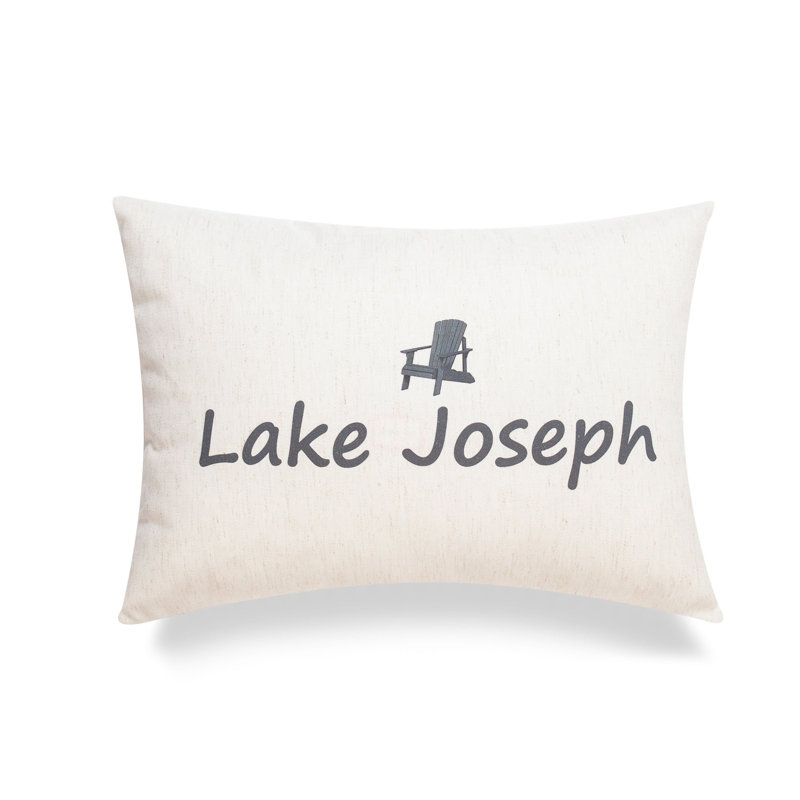 Housse de coussin Lakes, Pas de bourre, 14" H x 20" W x 1" D, Lake Joseph