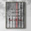 Thin Red Line, reproduction encadrée - bois massif-835847531