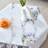 Minimalist White Patterns Hexagonal Coffee Table Set.Hexagonal MDF Coffee Table