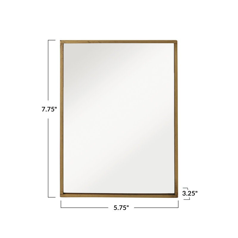 Rectangular Accent Standing Mirror, 7.75" H x 5.75" W x 3.25" D