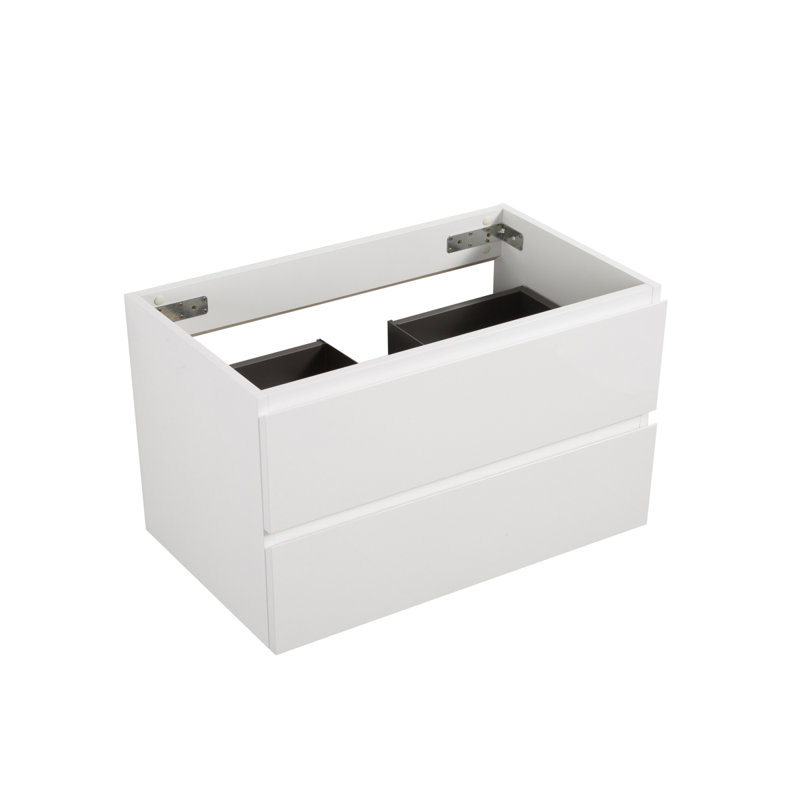 Armoire murale SANS lavabo avec deux tiroirs, Blanc