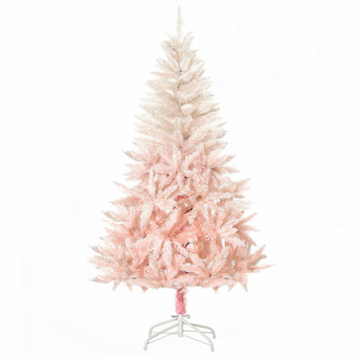 7ft Unlit Spruce Artificial Pink Christmas Tree