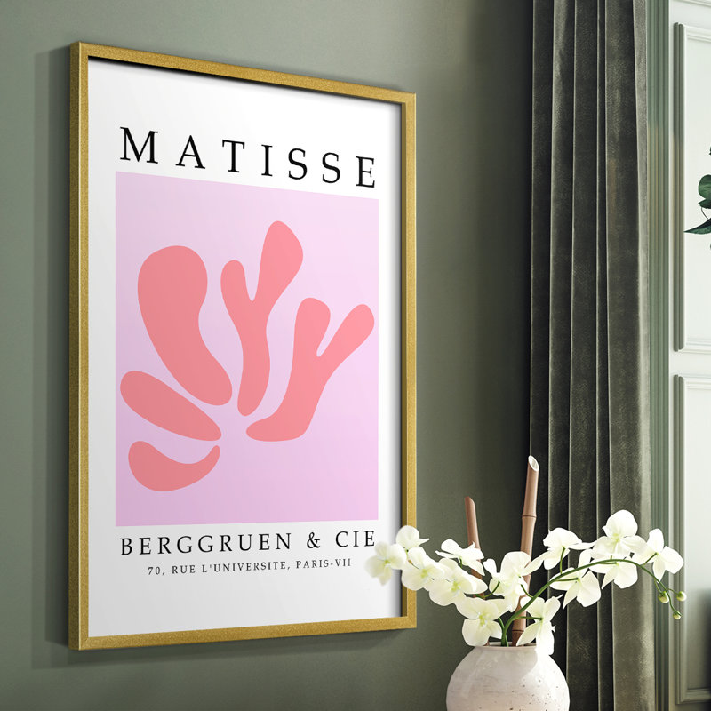 Reproduction encadrée Matisse CCCL - bois massif, H 28 po x l 22 po, Or