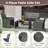 8 PCS Patio Conversation Set with Seat Cushions & Tempered Glass Tabletop, Outdoor -1023142982