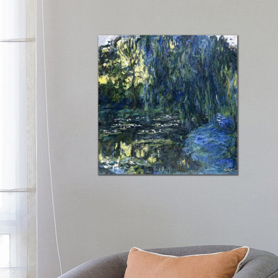 View of the Lilypond with Willow, c.1917-1919- Gallery-Wrapped Canvas Giclée