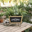 19.5x7.9x8.3" Wooden Wheelbarrow Planter with Iron Frame