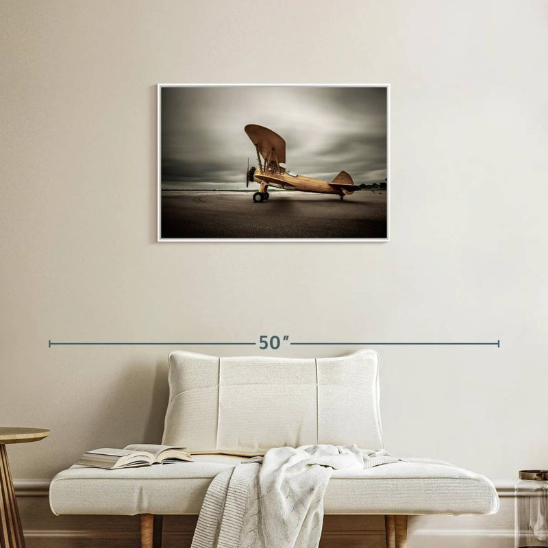 Biplan, Cadre flottant blanc, 46 po x 31 po