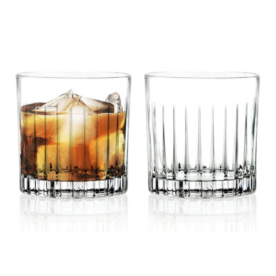 Whiskey Glasses - Double Old Fashioned Rocks Glass - Set of 2 - DOF - 12 oz