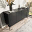 Buffet européen de 63 po avec 5 pieds de support, 4 tablettes et cloisons amovibles pour le salon-622636455