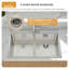 Évier de cuisine encastrable 36 po x l 22 po à double cuve en acier inoxydable de calibre 16 (50/50)-124197999-131101233