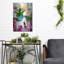 Art mural en métal Winston Porter «White Kitty and Flowers» par Holly McGee