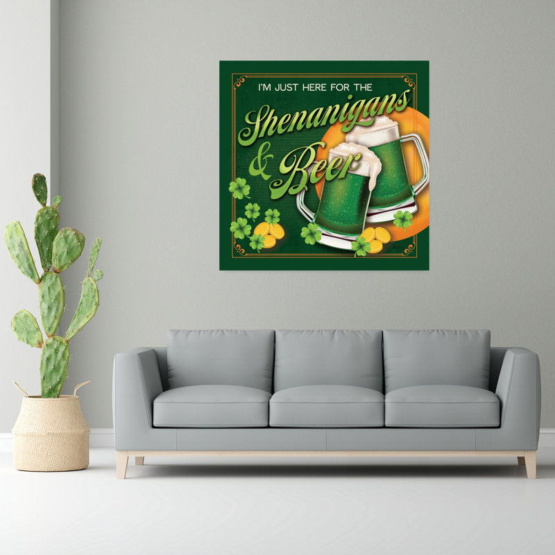 Shenanigans Beer, art contemporain abstrait, H 48 po x l 48 po