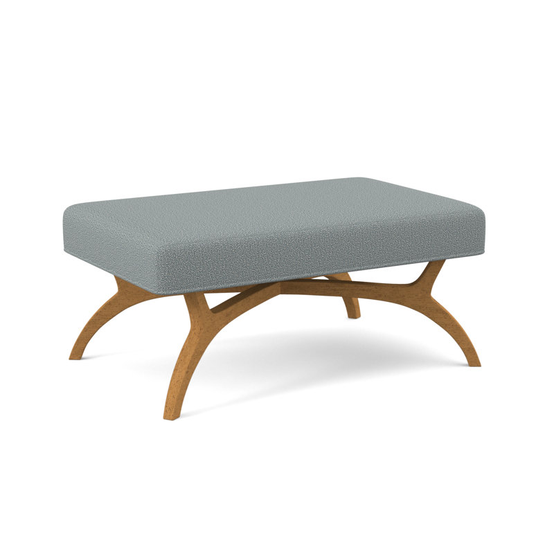 Ansel Upholstered Bench, Maya Cyan, Amber