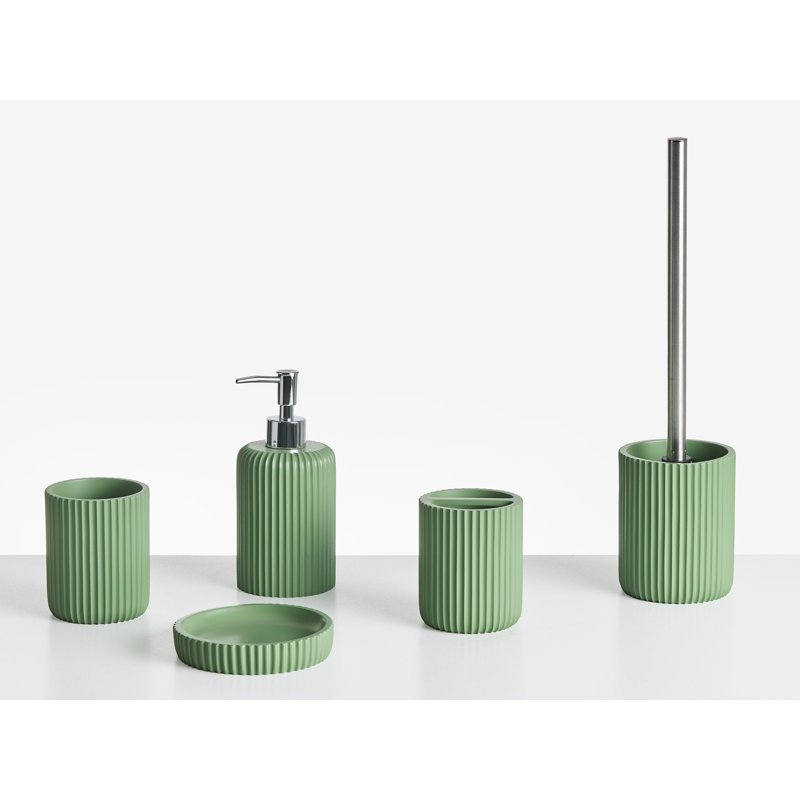 Bathroom Accessory Set, Green