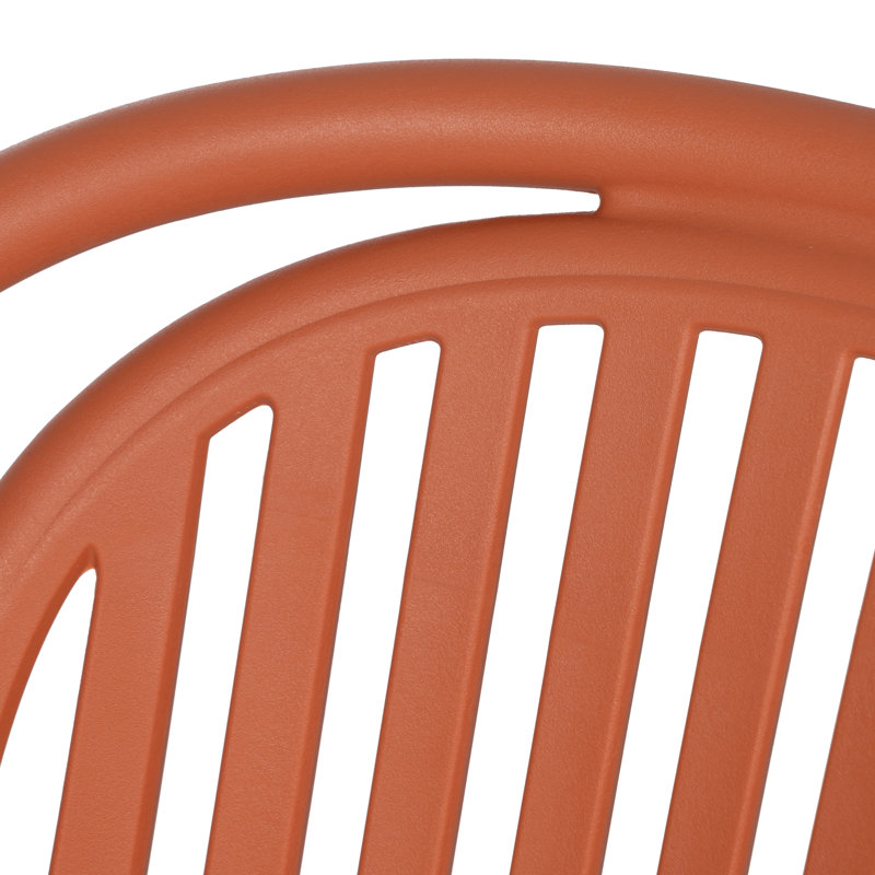 Stacking Patio Dining Armchair, Orange