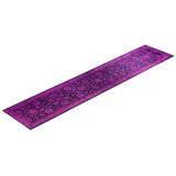 Overdyed Hand-Knotted Wool Modern-Contemporary Purple Runner 2' 7" x 12' 7"