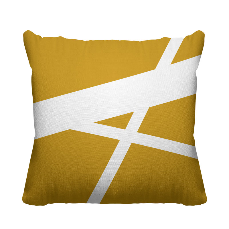 Seward Outdoor Reversible Throw Pillow, 15W" x 15H", Yellow