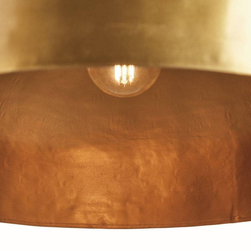 Petit luminaire suspendu Thayer, Doré, H 13 po x l 24 po x P 24 po