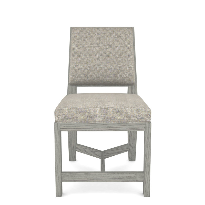 Thom Filicia Home Upholstered Back Side Chair, Impala Storm, Dove Gray