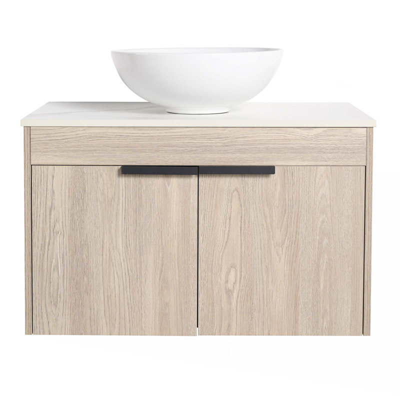 Ensemble de meuble-lavabo flottant avec lavabo en céramique Modern Design
