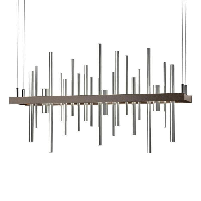 Cityscape 1 - Light Kitchen Island Linear LED Pendant, Bronze, Sterling