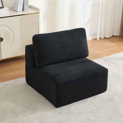 Fauteuil d'appoint en velours côtelé Acuna