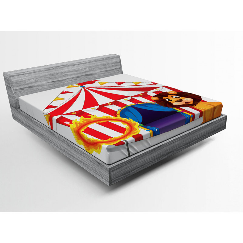Circus Microfiber Fitted Sheet, Queen Fitted Sheet
