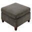 1 repose-pieds en tissu de chenille gris
