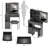 Compact Vanity Table Set With LED Mirror, Sliding Drawer, And Padded Stool For Small Spaces-1380406395