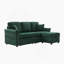 L-Shaped Sectional Sofa With Pull-Out Storage, Ottoman, Pillows, USB Charging, Cup Holder And Convertible Design For Living Room And Apartment-1182208685