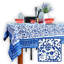 Nappe ronde en coton imprimé floral-781125625
