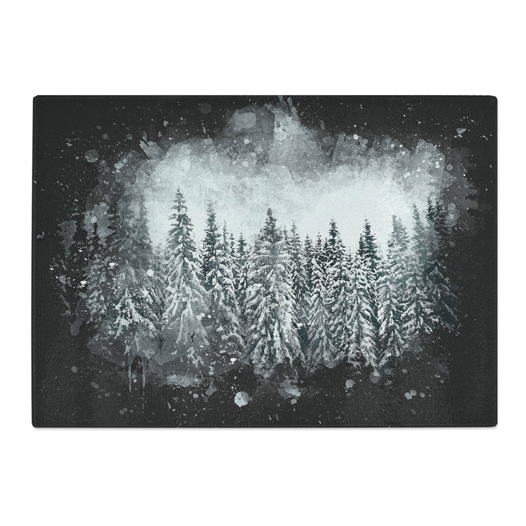 Tempered Glass Points of the Trees Chopping Board