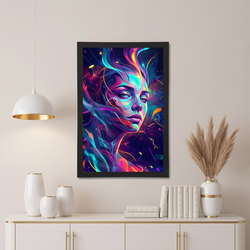 Art mural abstrait sur toile, H 18 po x l 12 po