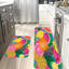 Ensemble de 2 tapis de cuisine colorés à motif de fruits et de feuilles