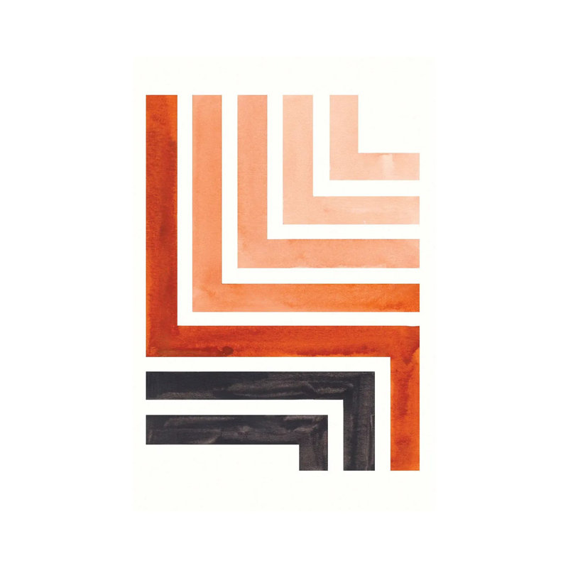 Burnt Sienna Aztec Pattern by EnShape - Wrapped Canvas Print, 101.6 cm H x 66.04 cm W x 3.175 cm D
