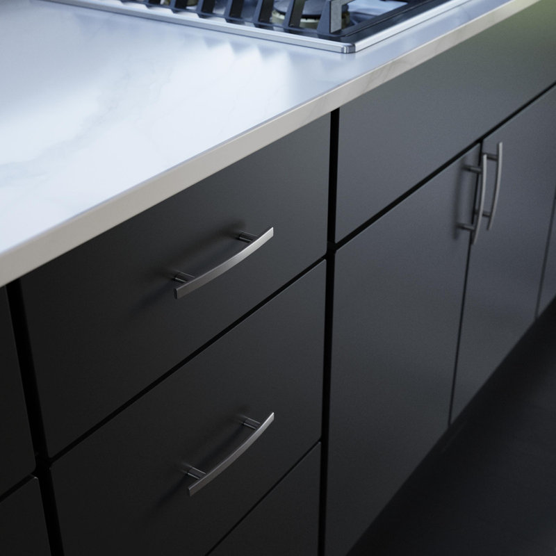 Subtle Arch Cabinet Bar/Handle Pull Multipack, Satin Nickel, 3.78"