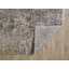 Tapis bleu / brun en polyester abstrait tissé à la machine-1822296777