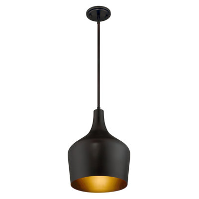 Venegas 1-Light Single Bell Pendant in Oil Rubbed Bronze