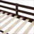 Twin Size Pine Wood Low Loft Bed with Rolling Desk Storage Drawers Espresso Space-Saving Bedroom-1174526393