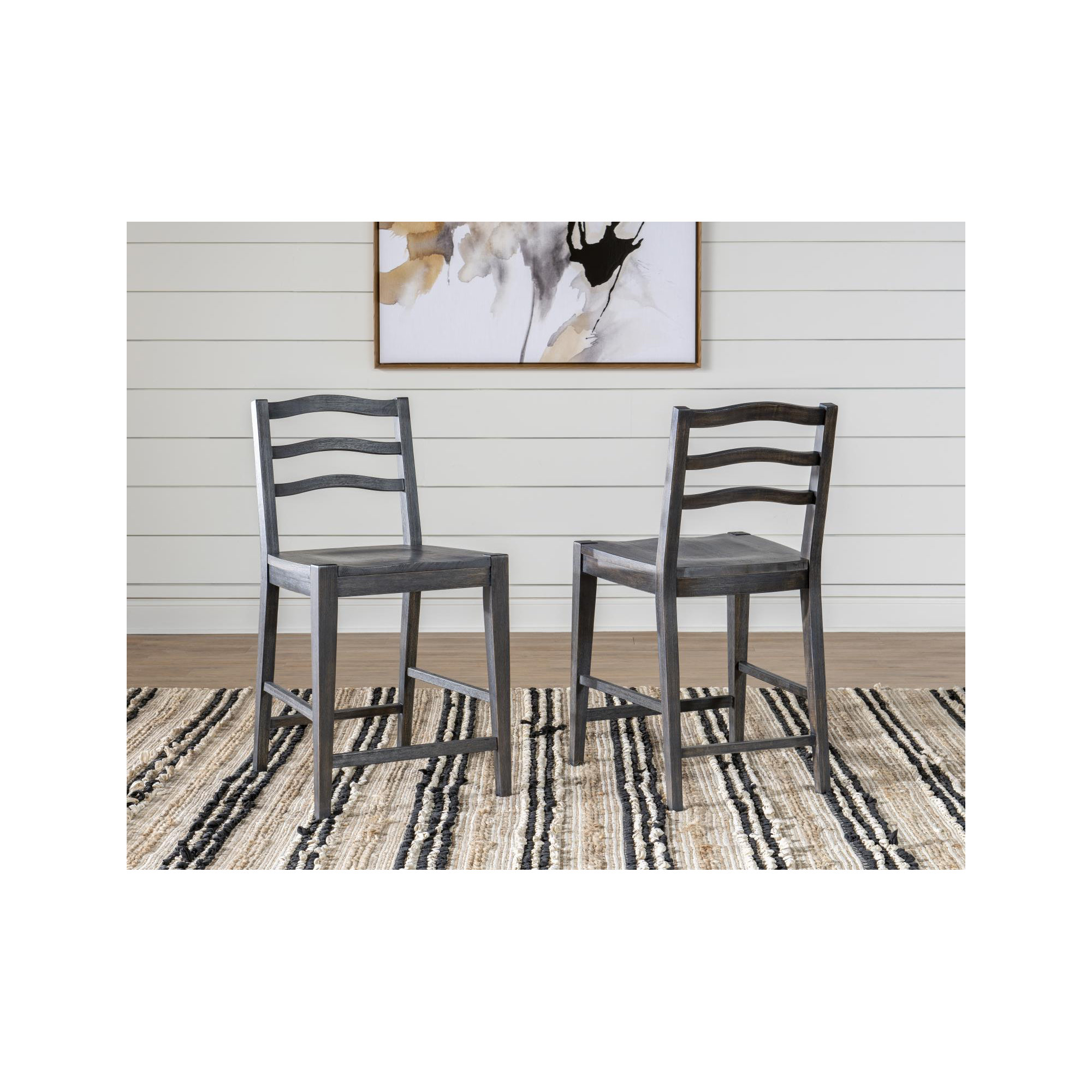Dianelly COUNTER HEIGHT LADDER BACK CHAIR