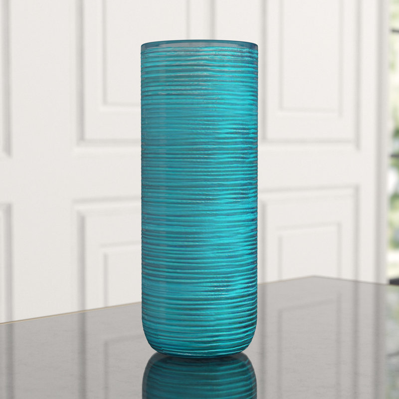 Libra Glass Table Vase, 14.5" H x 5.5" W x 5.5" D	