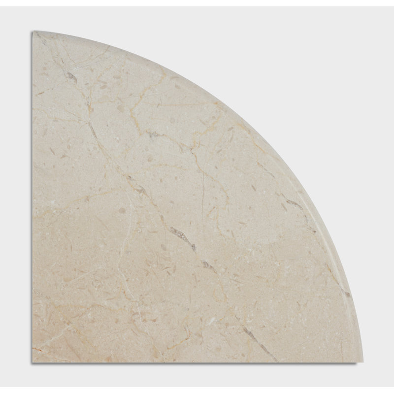 Corner Stone Floating Shelf, Crema Marfil