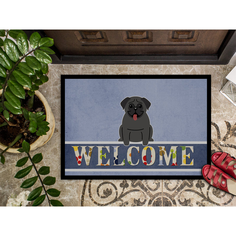 Non-Slip Outdoor Doormat, Black