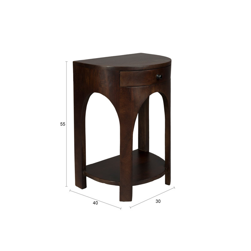 Solid Wood End Table